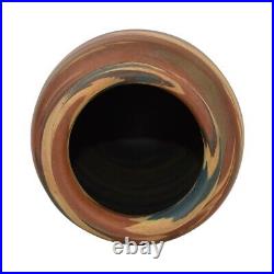Niloak Mission Swirl Vintage Art Pottery Light Brown Rolled Rim Ceramic Vase
