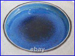 Nils Kähler Ceramic Bowl Blue Herman Kähler HAK Denmark Mid Century Pottery
