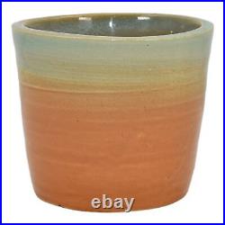 North Dakota School of Mines UND Vintage Art Pottery Orange Ceramic Vase Mattson