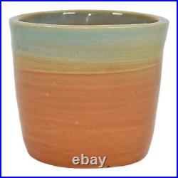 North Dakota School of Mines UND Vintage Art Pottery Orange Ceramic Vase Mattson