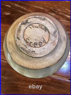 Nuala Creed Early Art Pottery Bowl Signed 2.5x7.5 Very Rare Piece
