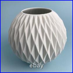 OP ART Matt Thomas Porcelain Vase Germany Modernist 60s 70s Angular Ball MCM
