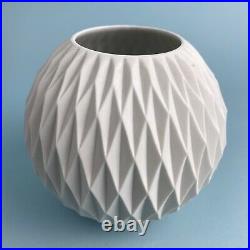 OP ART Matt Thomas Porcelain Vase Germany Modernist 60s 70s Angular Ball MCM