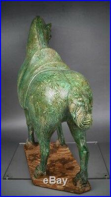 Orientalist Rare Antique Asian Art Ceramic Horse Pottery Horse Sculpture