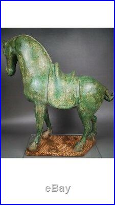 Orientalist Rare Antique Asian Art Ceramic Horse Pottery Horse Sculpture