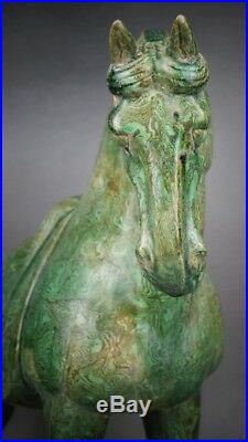 Orientalist Rare Antique Asian Art Ceramic Horse Pottery Horse Sculpture