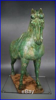 Orientalist Rare Antique Asian Art Ceramic Horse Pottery Horse Sculpture