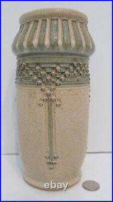 Original J. L. Josserand 9 X 4 Ceramic Hand made Vase Art Pottery 1468 Jerry