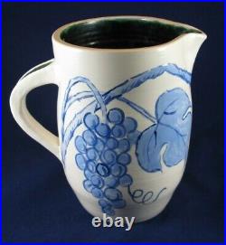 Original Vintage Ceramic Pitcher- Pottery- Artist Signed- Clarence Attridge