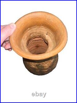 Ornate Native American Clay Ceramic Art Pottery Vase Sculpture Pot