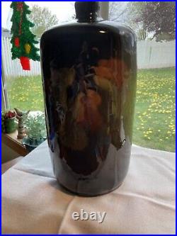 Owens Art Pottery Utopia 10 Barrel Jug Vase Antique early 1900s Owenzart 1010