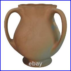 Owens Matte Utopian c1902 Vintage Art Pottery Pastel Floral Ceramic Vase 826