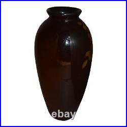 Owens Utopian Early 1900 Vintage Art Pottery Hand Painted Ceramic Vase 925 Steel