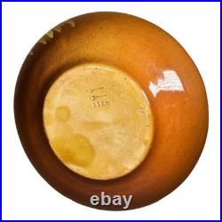 Owens Utopian Early 1900s Art Pottery Hand Painted Flowers Ceramic Vase 1113