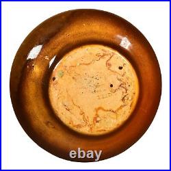 Owens Utopian Early 1900s Art Pottery Hand Painted Leaves Ceramic Vase 1113