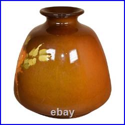 Owens Utopian Early 1900s Vintage Art Pottery Hand Painted Ceramic Vase 1114