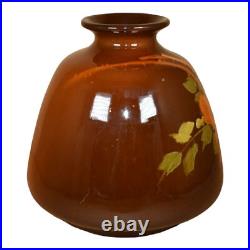 Owens Utopian Early 1900s Vintage Art Pottery Hand Painted Ceramic Vase 1114