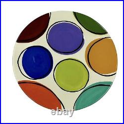 PAIR (2) Rare Kevin Goehring Signed Studio Art Pottery Plates Platters 14 1994