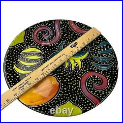 PAIR (2) Rare Kevin Goehring Signed Studio Art Pottery Plates Platters 14 1994