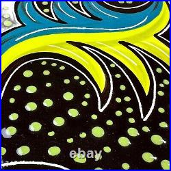 PAIR (2) Rare Kevin Goehring Signed Studio Art Pottery Plates Platters 14 1994