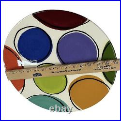 PAIR (2) Rare Kevin Goehring Signed Studio Art Pottery Plates Platters 14 1994
