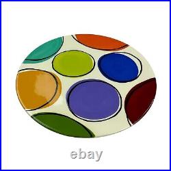PAIR (2) Rare Kevin Goehring Signed Studio Art Pottery Plates Platters 14 1994