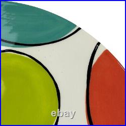 PAIR (2) Rare Kevin Goehring Signed Studio Art Pottery Plates Platters 14 1994