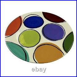 PAIR (2) Rare Kevin Goehring Signed Studio Art Pottery Plates Platters 14 1994