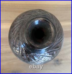 PRIETO Studio Art Pottery Vase SIGNED Vessel Carved Ceramic 11 x 7 Great