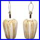 Pair of Large Ceramic Art Pottery Bases Decorative Caramel Glaze