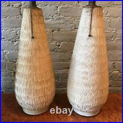 Pair of Large Studio Art Pottery Table Lamps by Lee Rosen