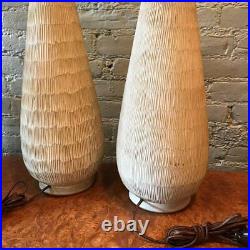 Pair of Large Studio Art Pottery Table Lamps by Lee Rosen