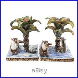 Pair of Otter Candle Holders The Ardmore Collection Fine Ceramic Art
