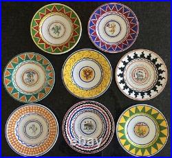 Palio di Siena Contrade Italian Ceramics 24 Hand Painted Plates