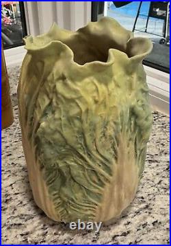 Patricia Garrett 1989 Art Pottery Napa Cabbage Vase Counter Container