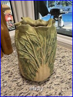 Patricia Garrett 1989 Art Pottery Napa Cabbage Vase Counter Container