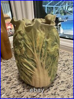 Patricia Garrett 1989 Art Pottery Napa Cabbage Vase Counter Container