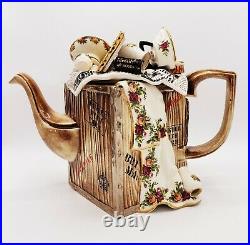 Paul Cardew Large Royal Albert MOVING DAY Teapot Old Country Roses 12 x 10