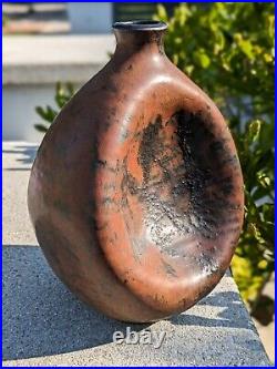 Paul F. Demeter Cleveland School MCM Studio Art Pottery Concave Form Vase