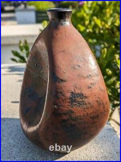 Paul F. Demeter Cleveland School MCM Studio Art Pottery Concave Form Vase