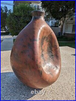 Paul F. Demeter Cleveland School MCM Studio Art Pottery Concave Form Vase