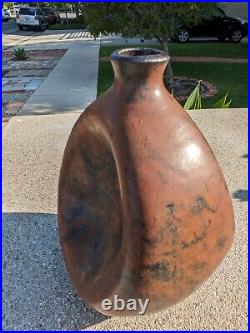 Paul F. Demeter Cleveland School MCM Studio Art Pottery Concave Form Vase