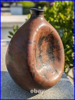 Paul F. Demeter Cleveland School MCM Studio Art Pottery Concave Form Vase