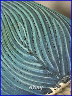 Paul Jeselskis Art Pottery Blue Flower Vase Trio Mint
