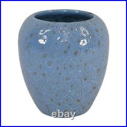 Paul Revere SEG Art Pottery Vintage Textured Volcanic Matte Blue Ceramic Vase
