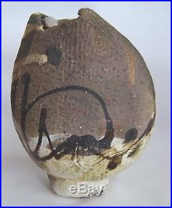 Paul Soldner Handcrafted Raku Pottery Vessel Asymetrical Ceramic Art Work