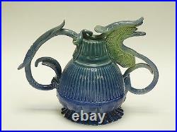 Persian Master Artist Jafar Shoja Dysfunctional Teapot Sculpture Glazed Pottery