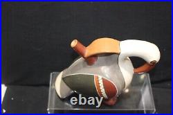 Peru Art Pottery Bird Vessel Hand Painted Ceramic Spout Reproduction Signed