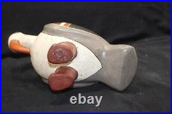 Peru Art Pottery Bird Vessel Hand Painted Ceramic Spout Reproduction Signed