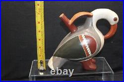 Peru Art Pottery Bird Vessel Hand Painted Ceramic Spout Reproduction Signed